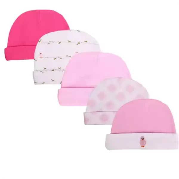 Bonnet nouveau-né bébé 0-6M 100% coton – Image 3