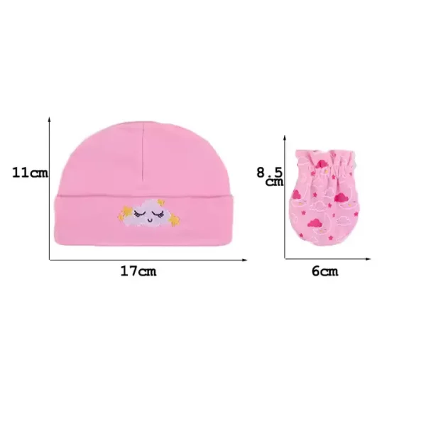 Bonnet nouveau-né bébé 0-6M 100% coton – Image 2